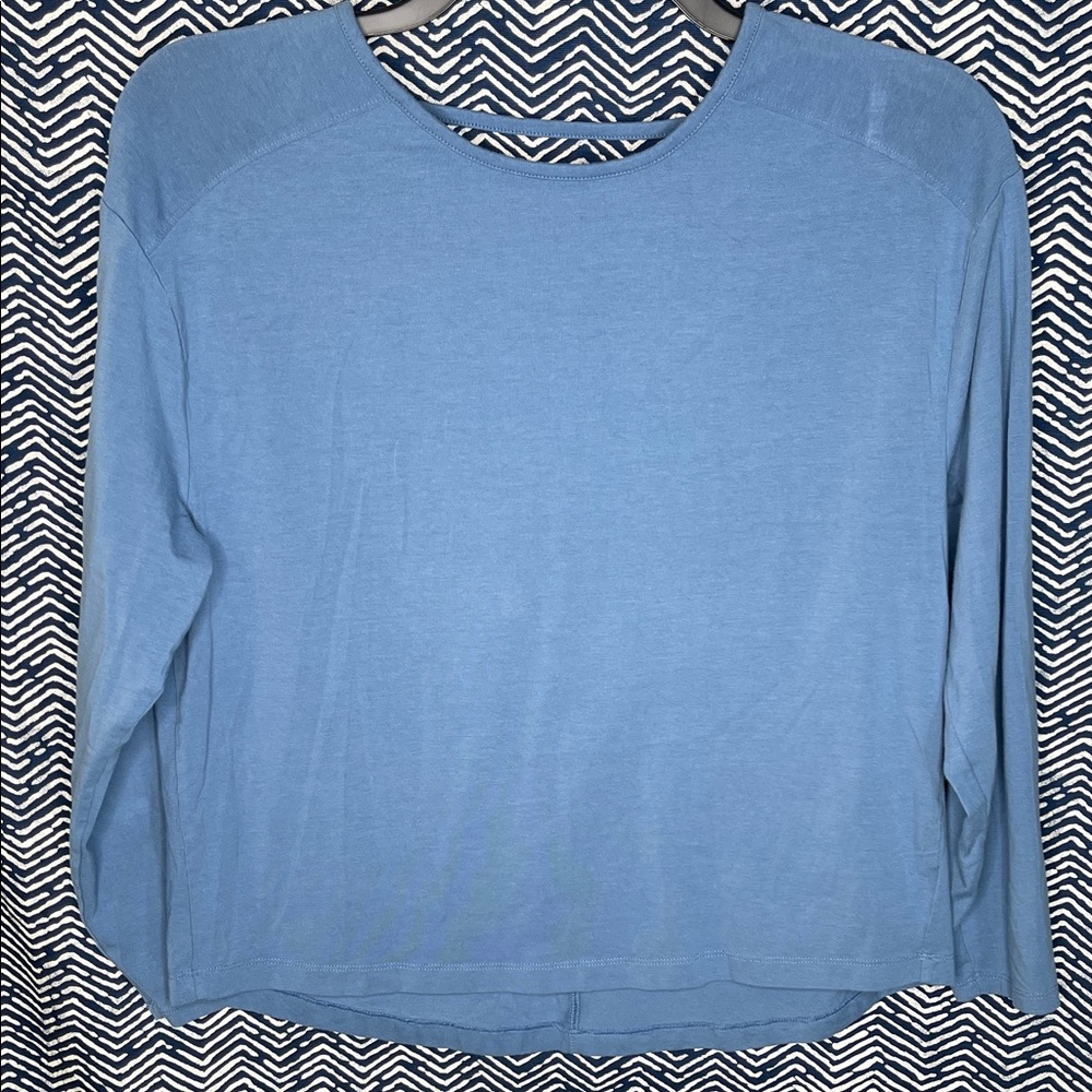 Sky Blue Long Sleeve Women's Top
